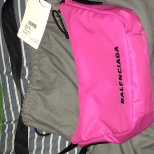 Balenciaga wheel nylon shoulder bag